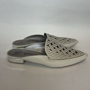 Brighton Enya Bone White Interlok Slip On Braided Mule/Slide Sandals Women 10M